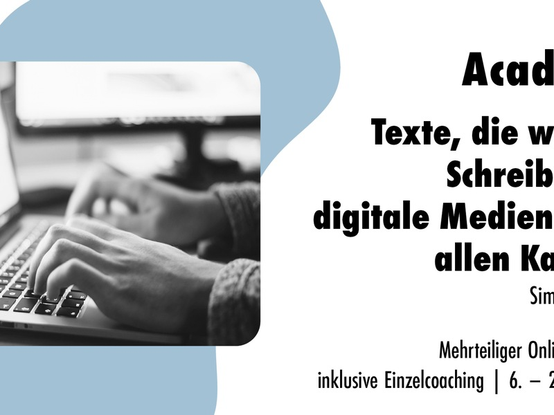 Texte, die wirken: Schreiben für digitale Medien - auf allen Kanälen / Mehrteiliger Online-Workshop inklusive Einzelcoaching - Foto: presseportal.de