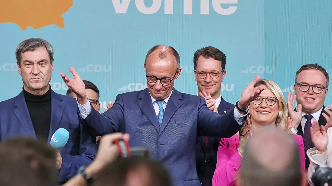 Markus Söder und Friedrich Merz am 23.02.2025 - Bild: über dts Nachrichtenagentur