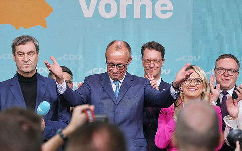 Markus Söder und Friedrich Merz am 23.02.2025 - Foto: über dts Nachrichtenagentur