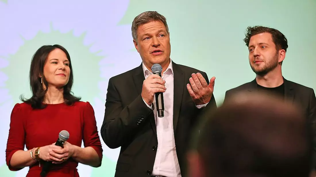 Annalena Baerbock, Robert Habeck und Felix Banaszak - Bild: über dts Nachrichtenagentur