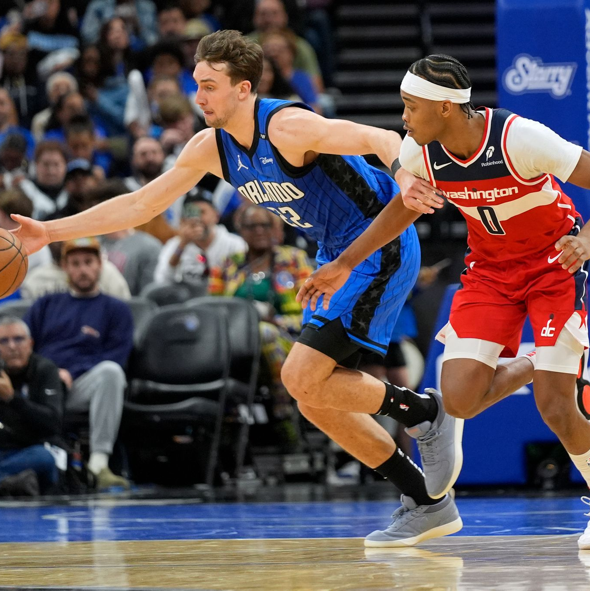 Franz Wagner (l) glänzte erneut als Topscorer für die Orlando Magic. - Foto: John Raoux/AP/dpa