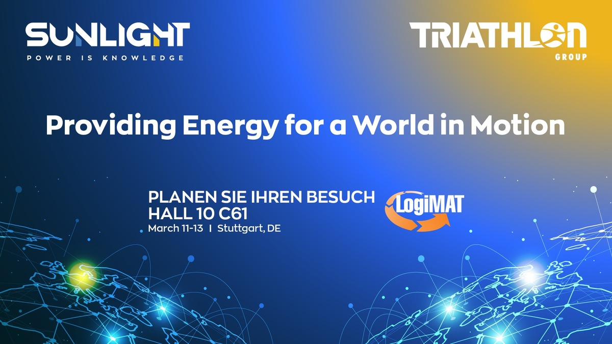 Sunlight Group nimmt an internationaler Fachmesse LogiMAT 2025 teil / Vorstellung der hochmodernen Lithiumbatterie LiONFORCE TP200 und Einführung in fortschrittliche Energiemanagementlösungen - Foto: presseportal.de