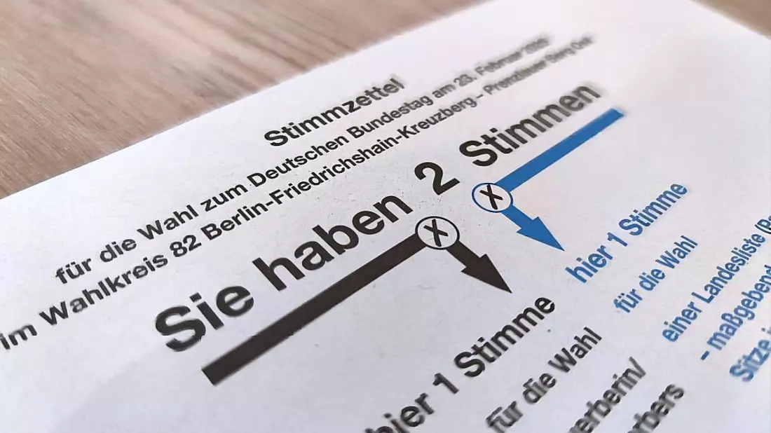 Stimmzettel zur Bundestagswahl 2025 (Archiv) - Bild: über dts Nachrichtenagentur
