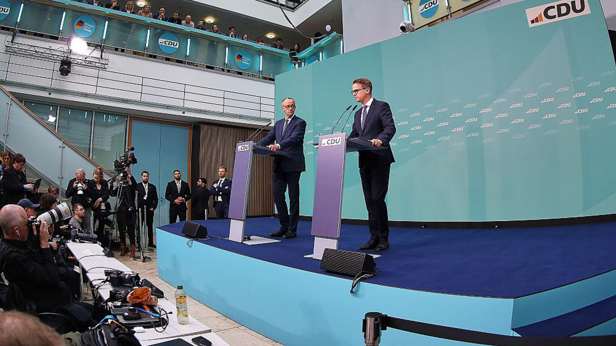 Friedrich Merz und Carsten Linnemann am 24.02.2025 - Foto: über dts Nachrichtenagentur