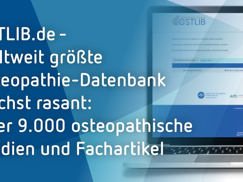 OSTLIB.de: Weltweit größte Osteopathie-Datenbank wächst rasant / Über 9.000 osteopathische Studien und Fachartikel an einem Ort - schon mehr als 323.000 Besucher - Foto: presseportal.de