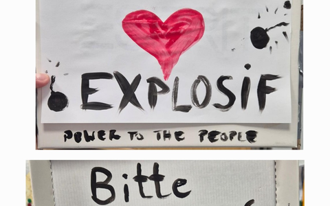 BPOL-KL: Frau mit verdächtigem Schild im Hauptbahnhof Mainz - Foto: presseportal.de