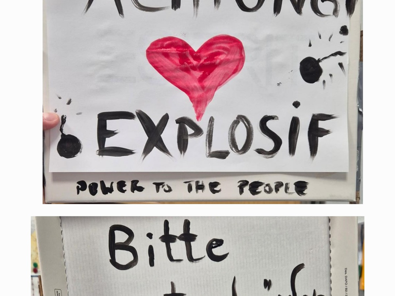 BPOL-KL: Frau mit verdächtigem Schild im Hauptbahnhof Mainz - Foto: presseportal.de