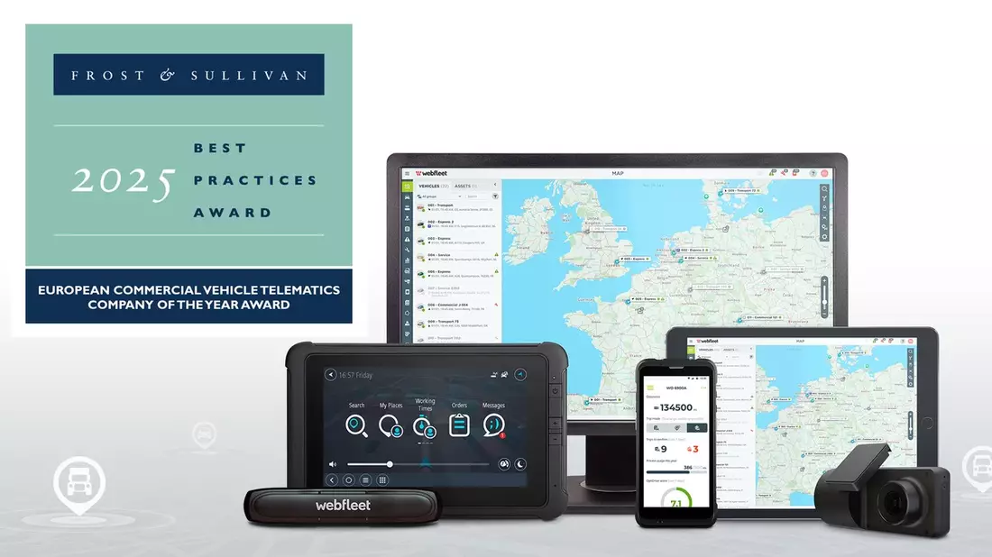 Frost & Sullivan kürt Webfleet zum europäischen Telematikunternehmen des Jahres 2025 - Bild: presseportal.de