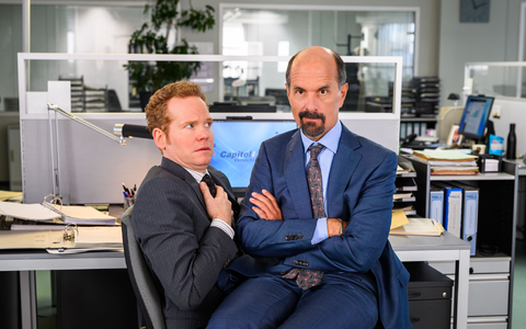 Bernd Stromberg (Christoph Maria Herbst) soll Ende 2025 sein Unwesen auf der Leinwand treiben. (Handout) - Foto: Willi Weber/Made For Film/dpa