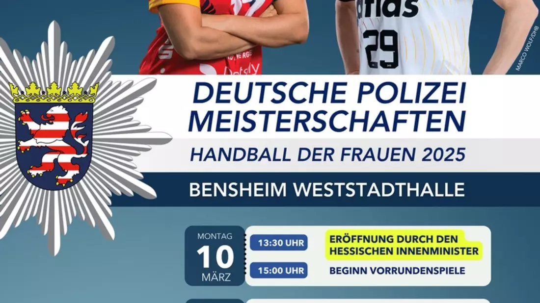 POL-DA: Bensheim: 13. Deutsche Polizeimeisterschaften im Handball der Frauen - Bild: presseportal.de