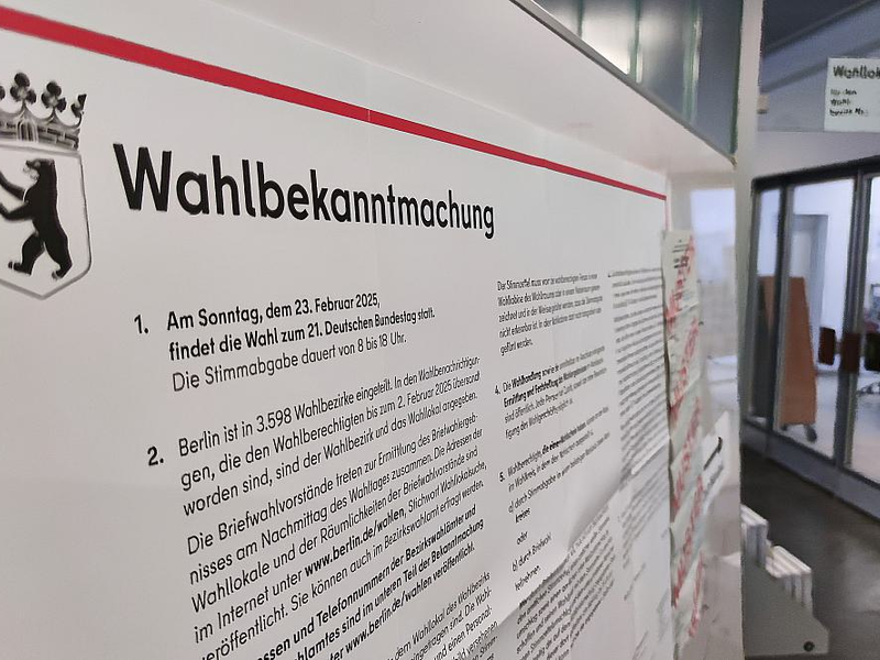 Wahllokal bei Bundestagswahl 2025 am 23.02.2025 - Foto: über dts Nachrichtenagentur