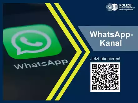 POL-MG: Jetzt abonnieren: Den WhatsApp-Kanal der Polizei Mönchengladbach - Foto: presseportal.de