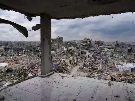 Weite Teile des Gazastreifens sind zerstört. (Archivbild) - Foto: Abdel Kareem Hana/AP/dpa
