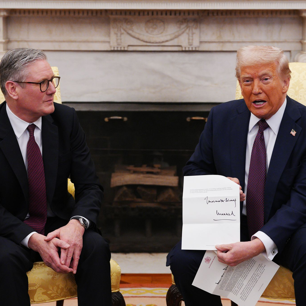 Der britische Premier Starmer überreichte US-Präsident Trump die Einladung zum Staatsbesuch bei einem Besuch im Weißen Haus. (Archivfoto) - Foto: Carl Court/PA Wire/dpa