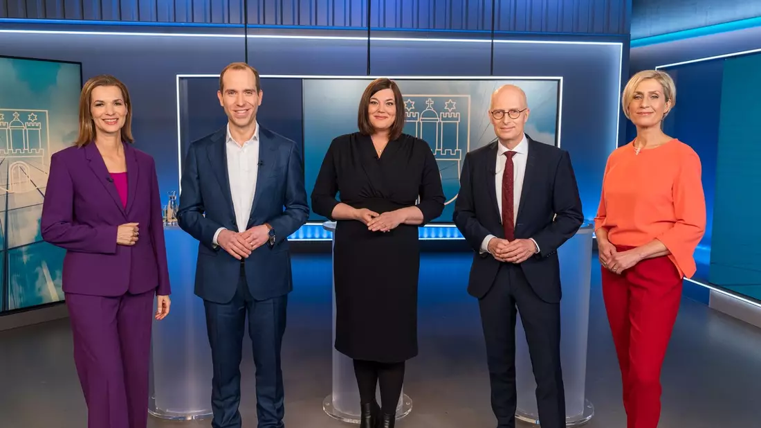 NDR Diskussion zur Hamburger Bürgerschaftswahl: SPD, Grüne und CDU debattieren über Probleme der Stadt - Bild: presseportal.de