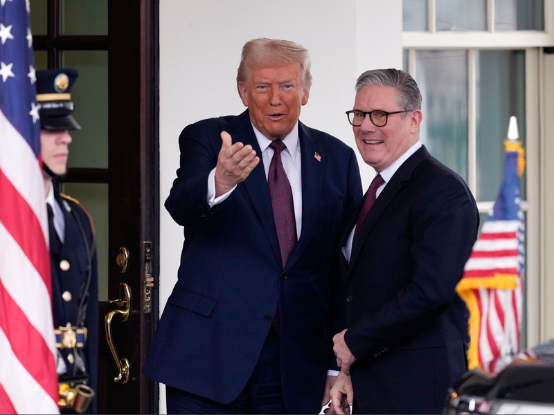 Bei der Zusammenkunft in Washington sprachen Trump und Starmer auch über den Krieg in der Ukraine. - Foto: Ben Curtis/AP/dpa