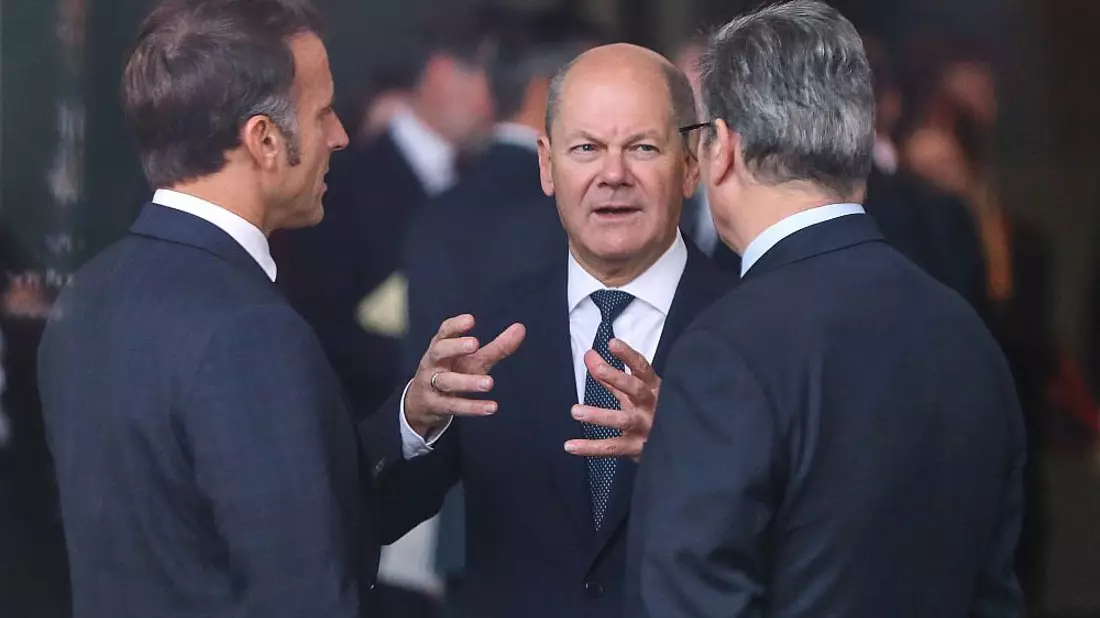 Emmanuel Macron, Olaf Scholz, Keir Starmer (Archiv) - Bild: über dts Nachrichtenagentur