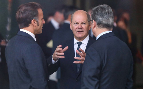 Emmanuel Macron, Olaf Scholz, Keir Starmer (Archiv) - Foto: über dts Nachrichtenagentur