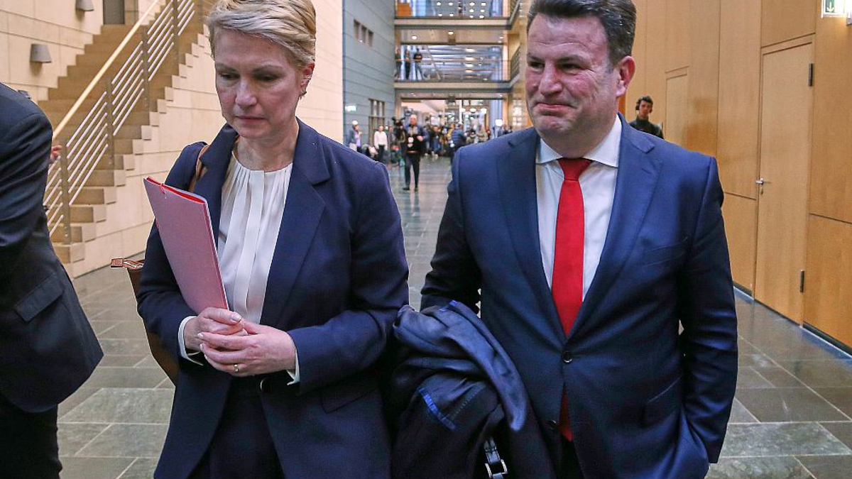 Manuela Schwesig und Hubertus Heil nach Ende der ersten Sondierungsrunde am 28.02.2025 - Foto: über dts Nachrichtenagentur