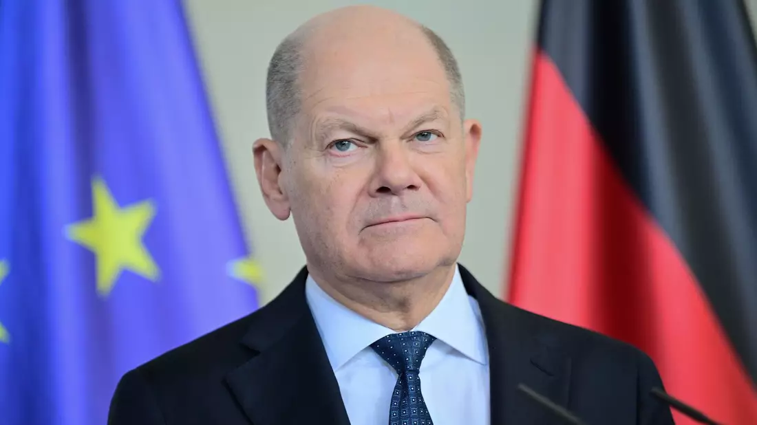 Scholz will «gemeinsam den Weg zu einem dauerhaften und gerechten Frieden» suchen. - Bild: Sebastian Christoph Gollnow/dpa