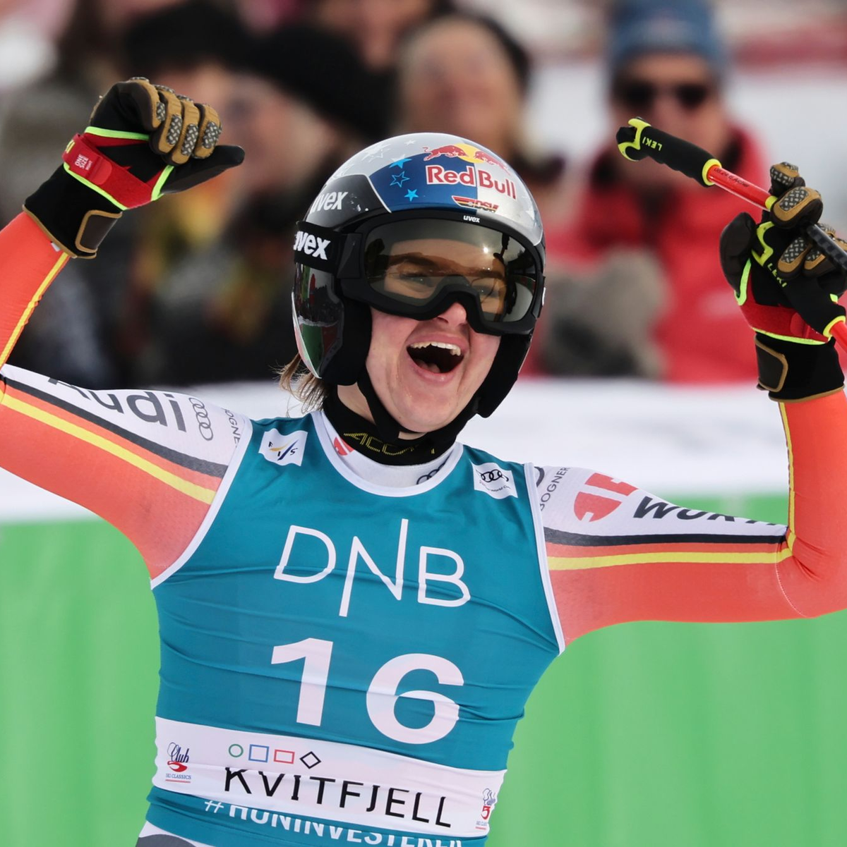 Am Freitag Zweite, am Samstag Erste: Emma Aicher brilliert beim Weltcup in Kvitfjell. - Foto: Marco Trovati/AP/dpa