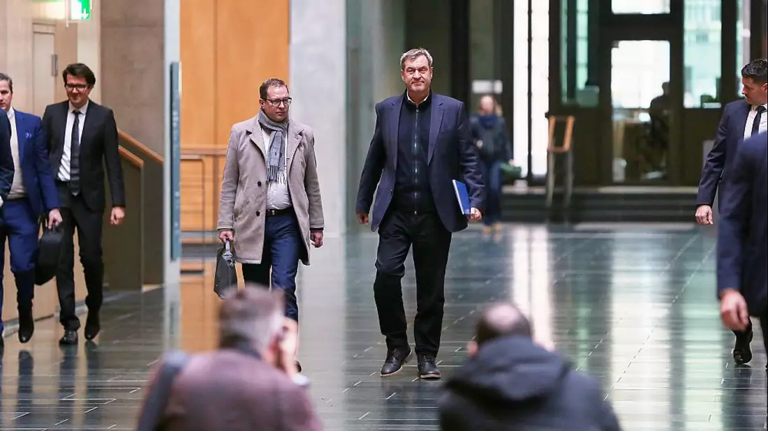 Martin Huber und Markus Söder am 28.02.2025 - Bild: über dts Nachrichtenagentur