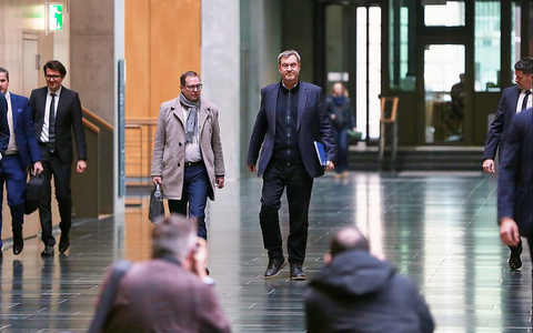 Martin Huber und Markus Söder am 28.02.2025 - Foto: über dts Nachrichtenagentur