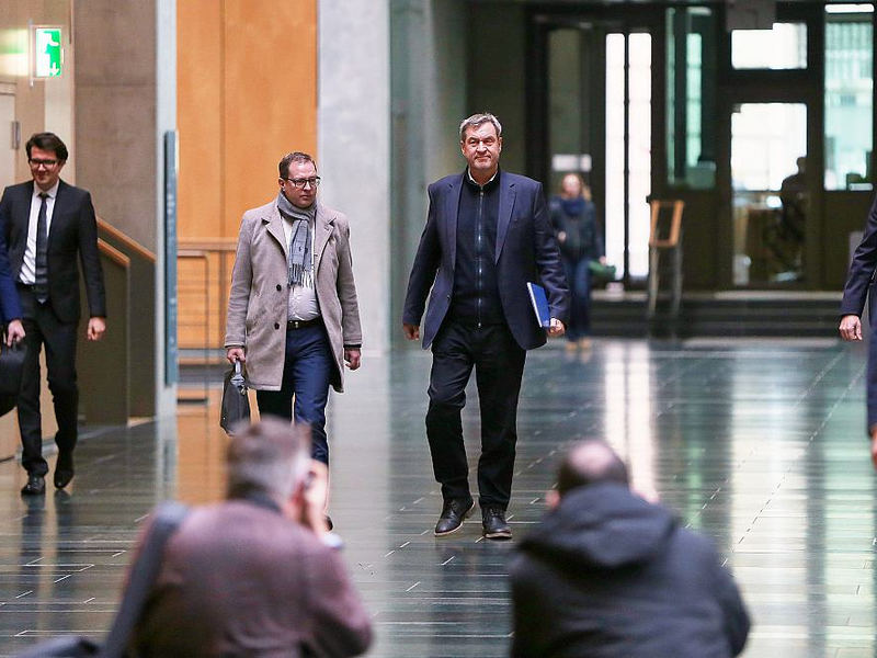 Martin Huber und Markus Söder am 28.02.2025 - Foto: über dts Nachrichtenagentur