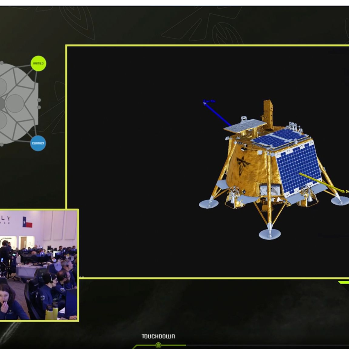 Nach der Landung auf dem Mond fuhr «Blue Ghost» die Geräte aus. - Foto: Uncredited/NASA/Firefly Aerospace/AP/dpa