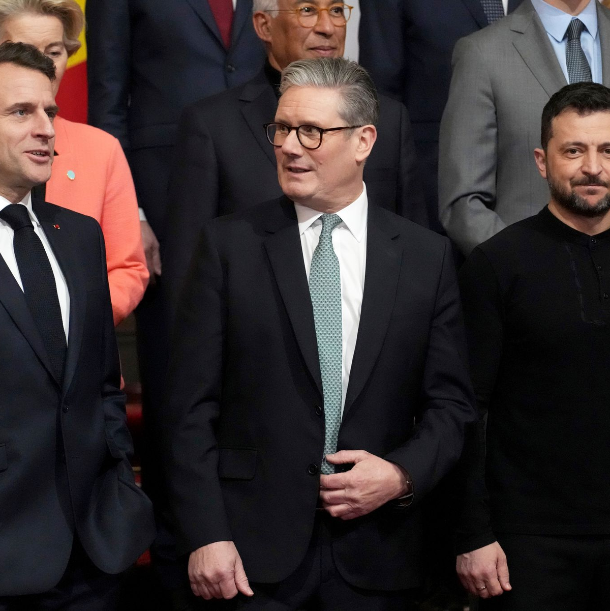 Westliche Staats- und Regierungschefs sowie die Spitzen von EU und Nato kamen in London zu einem Ukraine-Gipfel zusammen.  - Foto: Christophe Ena/Pool AP/dpa