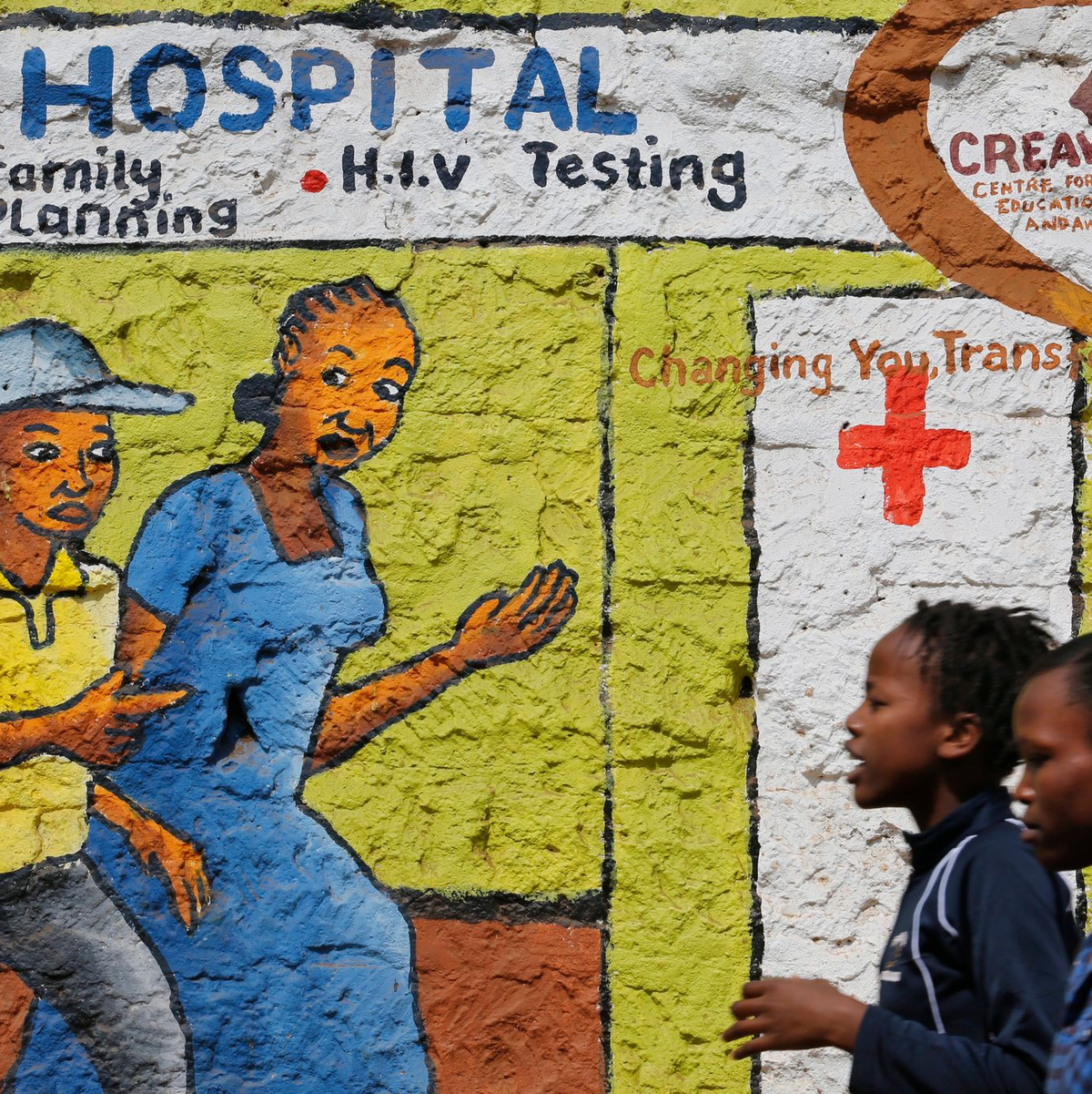 Ein Wandgemälde macht auf HIV/Aids in Afrika aufmerksam (Archivbild) - Foto: picture alliance / dpa