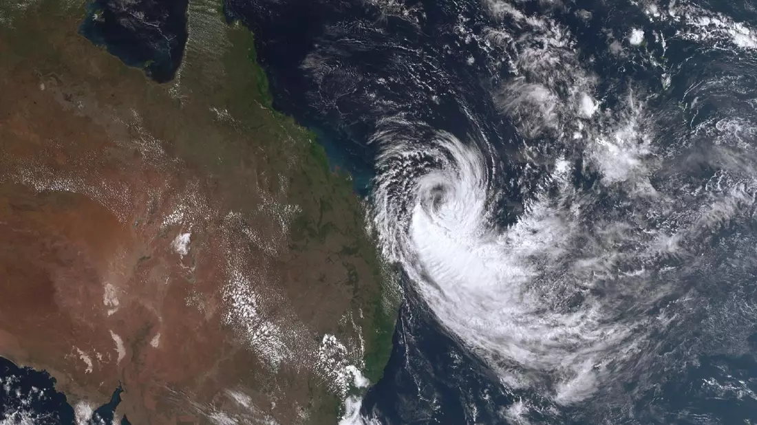 Wirbelsturm «Alfred» bewegt sich auf die Küste von Queensland zu.  - Bild: Bureau Of Meteorology/Bureau of Meteorology/dpa