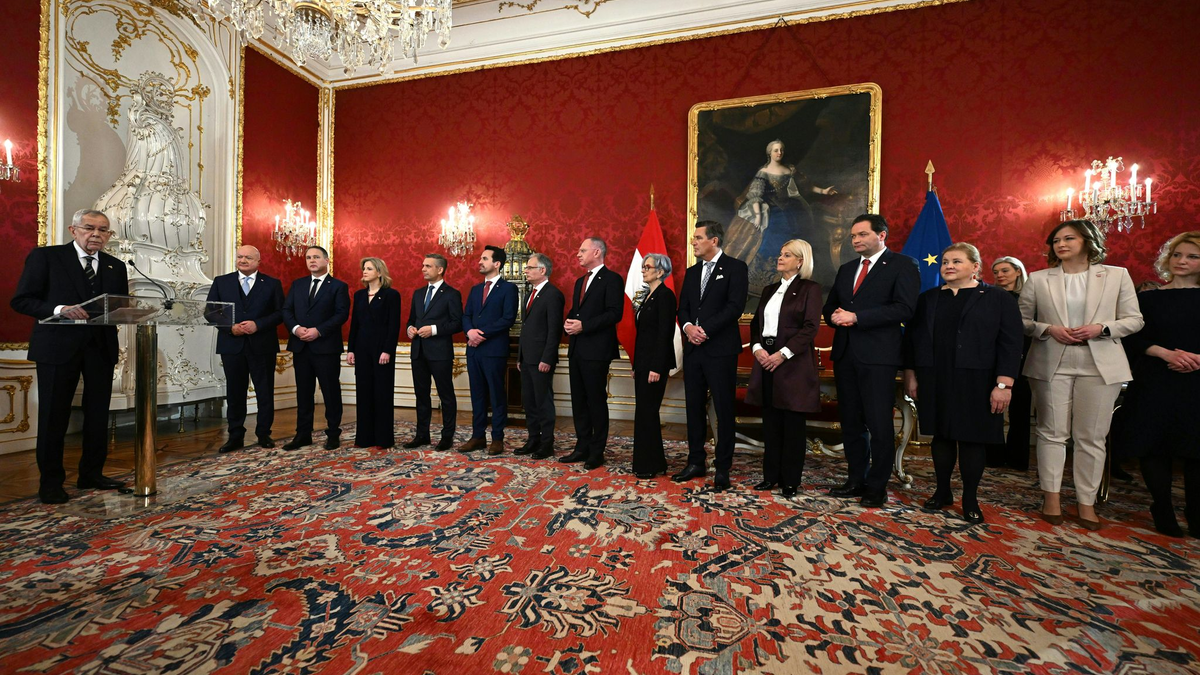 Die neue Drei-Parteien-Regierung in Österreich ist im Amt - Foto: Roland Schlager/APA/dpa
