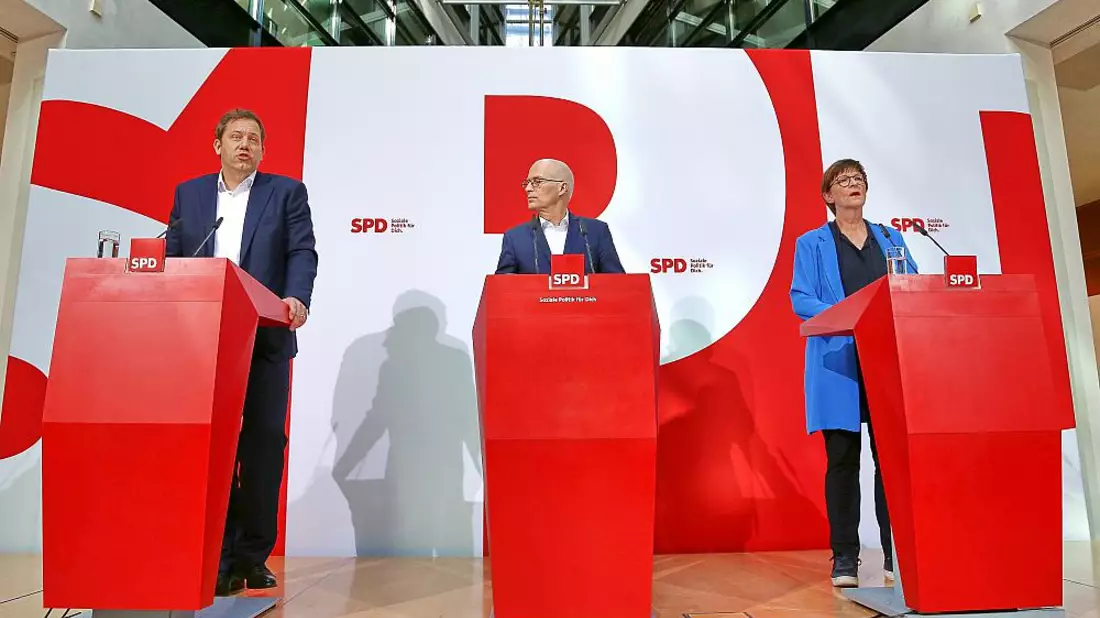 Lars Klingbeil, Peter Tschentscher, Saskia Esken am 03.03.2025 - Bild: über dts Nachrichtenagentur