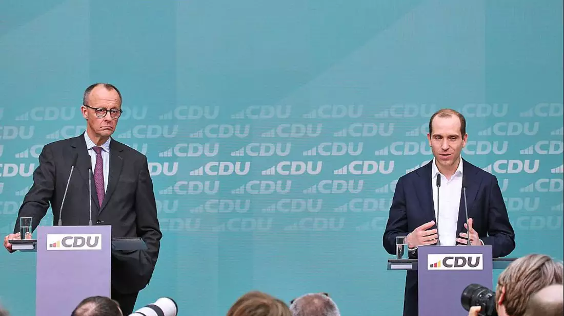 Friedrich Merz und Dennis Thering am 03.03.2025 - Bild: über dts Nachrichtenagentur