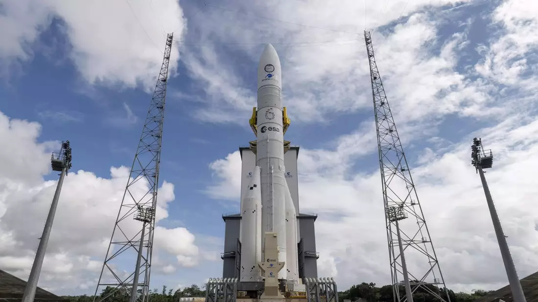 Kurzfristig wurde der Versuch für den ersten kommerziellen Flug der Ariane 6 verschoben. (Archivbild) - Bild: L. Bourgeon/ESA/dpa