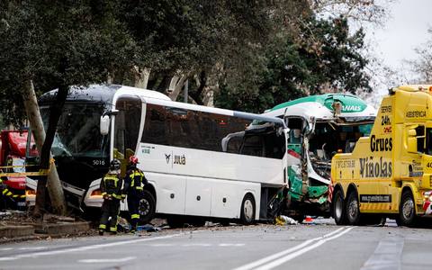 Beim Unfall wurden auch ein Baum und eine Straßenlaterne beschädigt. (Foto aktuell) - Foto: Lorena Sopêna/EUROPA PRESS/dpa