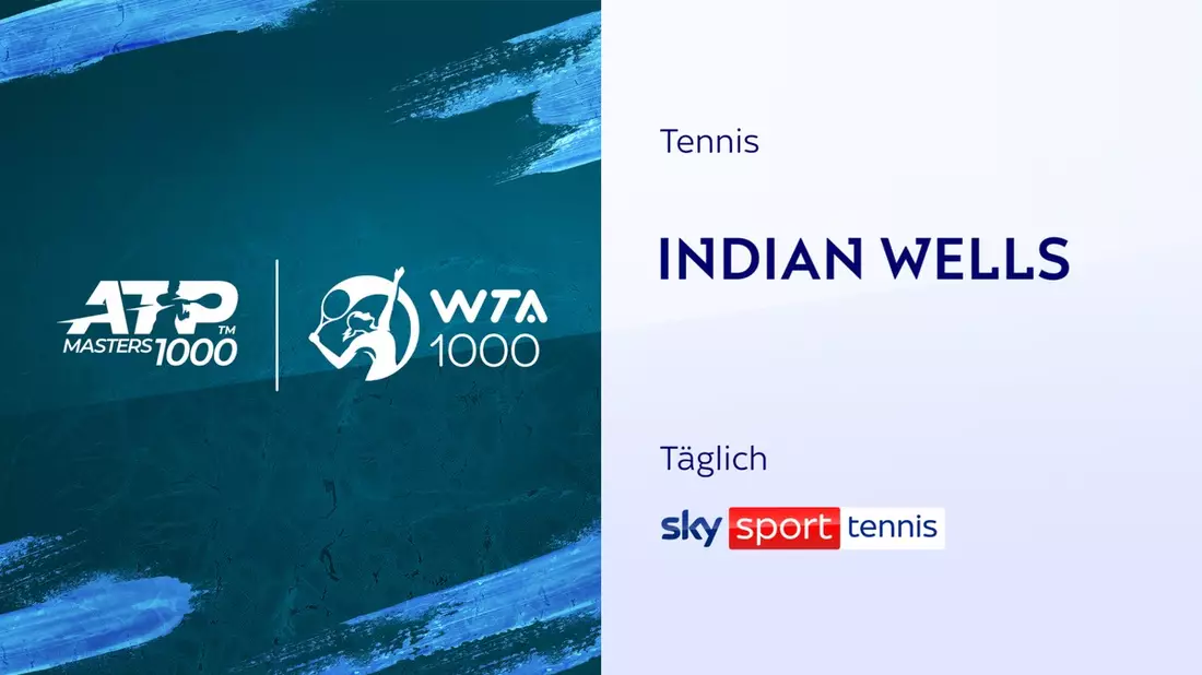 Das fünfte Grand-Slam-Turnier des Jahres: Weltklasse-Tennis aus Indian Wells ab Mittwoch live und exklusiv bei Sky Sport - Bild: presseportal.de