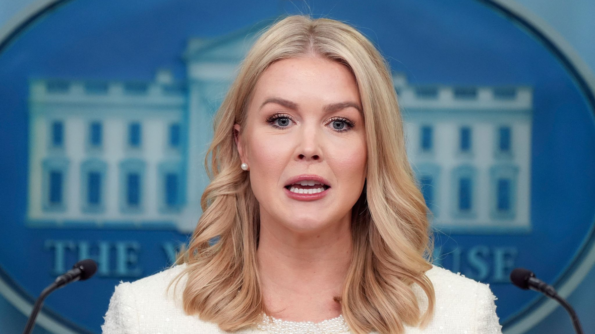 Trumps Sprecherin Leavitt informiert über die Zollpolitik ihres Chefs. (Archivbild) - Foto: Jacquelyn Martin/AP/dpa