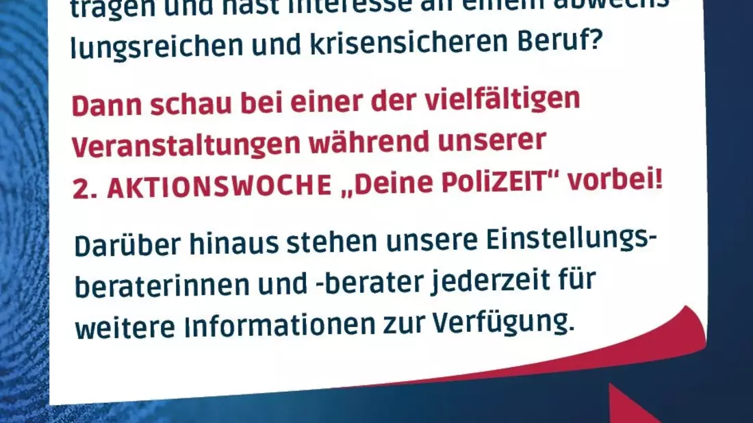 POL-PPKO: 2. landesweite Aktionswoche Deine PoliZEIT - Entdecke den Polizeiberuf hautnah! - Bild: presseportal.de