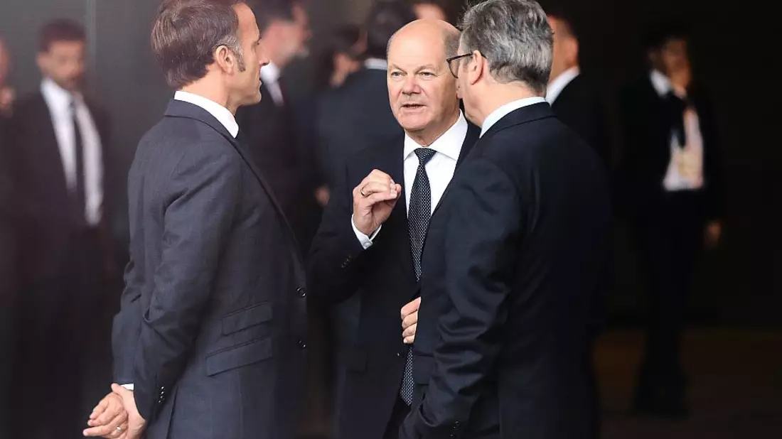 Emmanuel Macron, Olaf Scholz, Keir Starmer (Archiv) - Bild: über dts Nachrichtenagentur