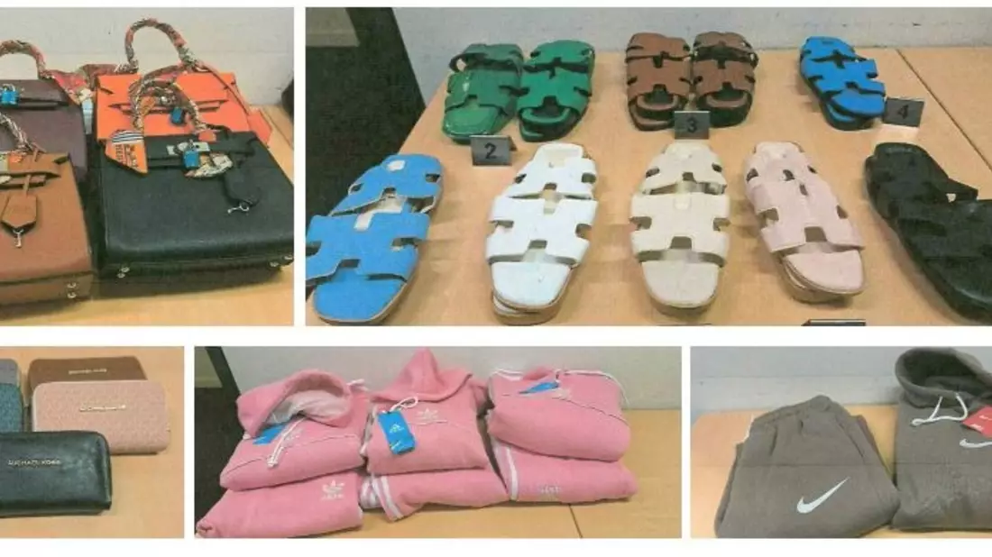 HZA-P: Zoll stoppt Reisenden mit gefälschten Luxusartikeln verteilt auf drei Koffer und ein Handgepäckstück am Flughafen BER / Deal platzt bei der Einreise - Bild: presseportal.de
