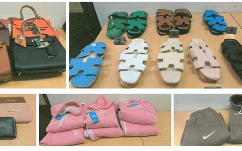 HZA-P: Zoll stoppt Reisenden mit gefälschten Luxusartikeln verteilt auf drei Koffer und ein Handgepäckstück am Flughafen BER / Deal platzt bei der Einreise - Foto: presseportal.de