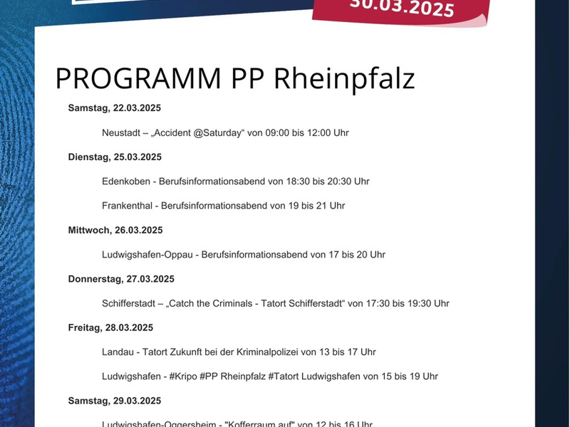 POL-PPRP: 2. landesweite Aktionswoche Deine PoliZEIT - Entdecke den Polizeiberuf hautnah! - Foto: presseportal.de