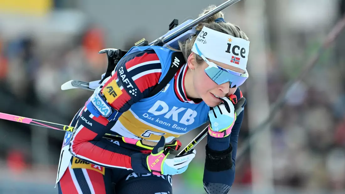 Ende einer Leidenszeit: Ingrid Landmark Tandrevold steht wieder ganz oben. - Bild: Martin Schutt/dpa