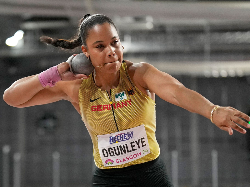 Yemisi Ogunleye schaffte die Qualifikation für das Finale der Hallen-EM. - Foto: Bernat Armangue/AP/dpa