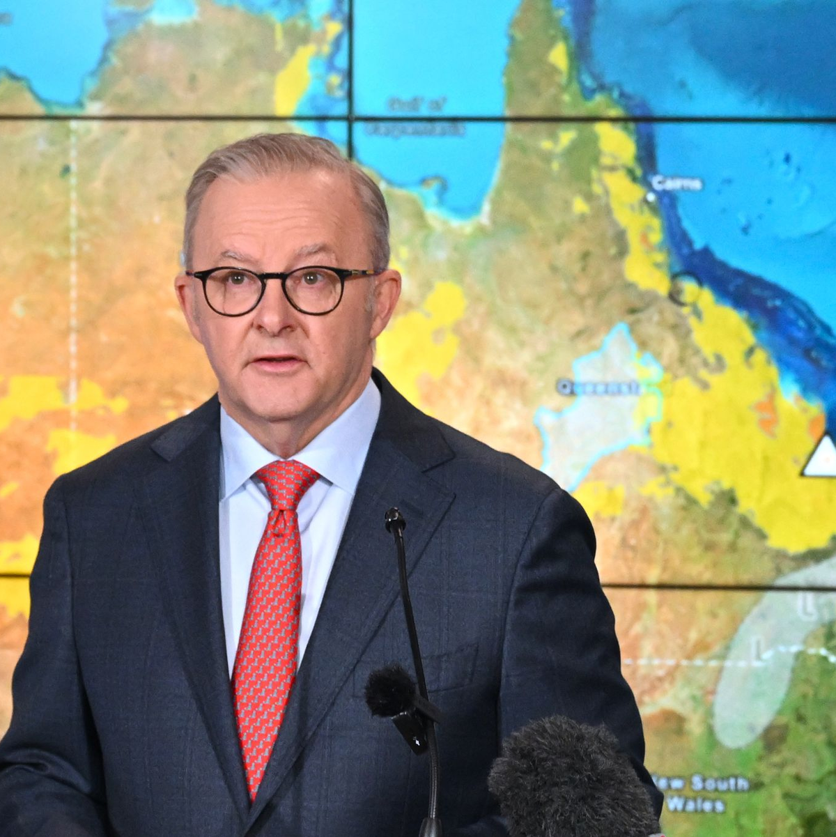Premierminister Anthony Albanese richtete eindringliche Warnungen an seine Landsleute. - Foto: Lukas Coch/AAP/dpa