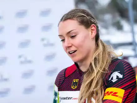 Laura Nolte kam bei der WM im Monobob erneut aufs WM-Podium. - Foto: David Inderlied/dpa