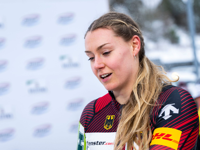 Laura Nolte kam bei der WM im Monobob erneut aufs WM-Podium. - Foto: David Inderlied/dpa