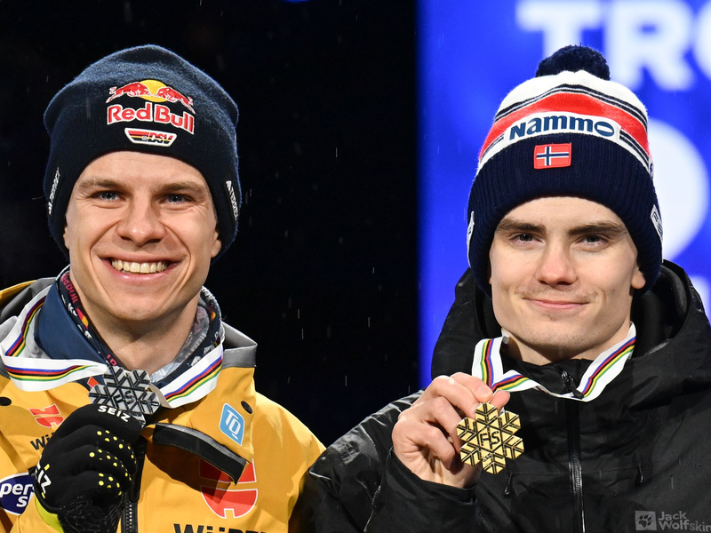Skispringer Wellinger trifft vorerst nicht auf den gesperrten Lindvik. - Foto: Hendrik Schmidt/dpa